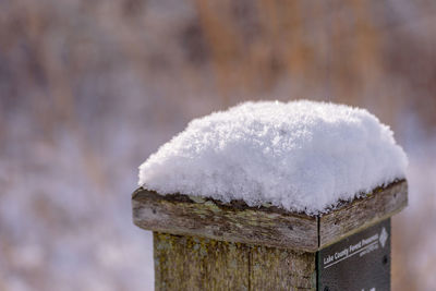 Close-up of frozen ice