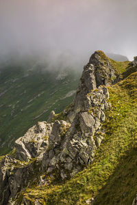 Scenic view of rocky mountains against sky