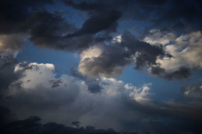 Low angle view of clouds in sky