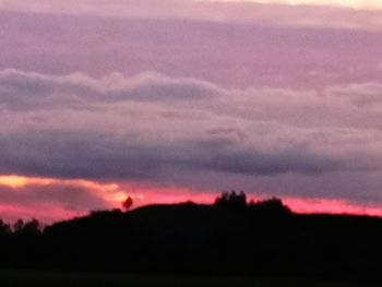 Scenic view of dramatic sky during sunset