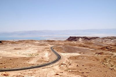 Road passing through a desert