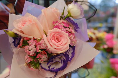 Close-up of rose bouquet