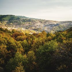 High angle view of landscape against sky