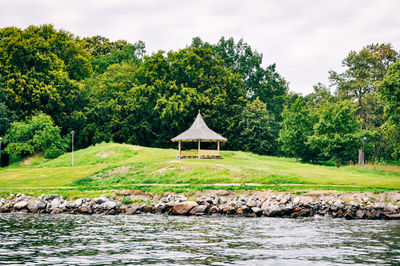 Scenic view of river against sky