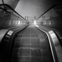 View of escalator