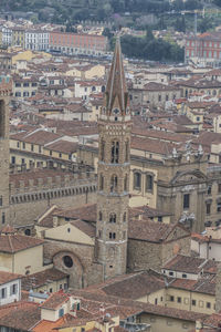 Aerial view of the historic center of florence