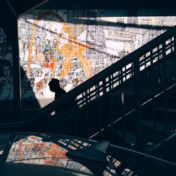 View of people in the dark