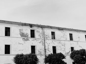 Low angle view of building against clear sky