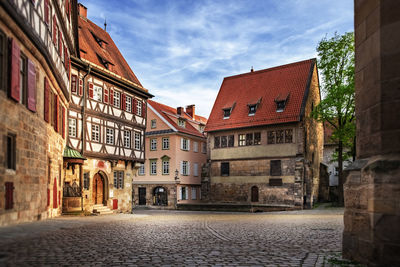 Street amidst buildings in town