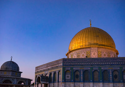 View of masjidil aqsa mosque against clear blue sky