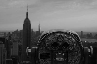 Close-up of cityscape against sky