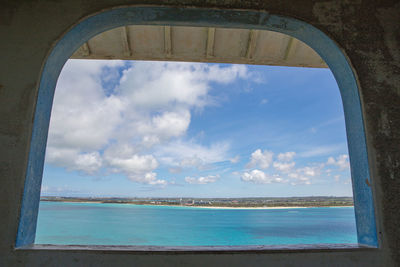 Close-up of sea against sky