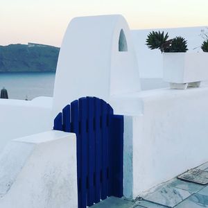 Scenic view of sea against sky during winter