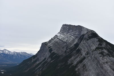 Low angle view of mountains against sky