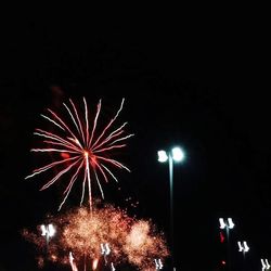 Low angle view of firework display