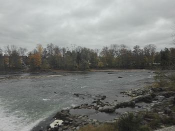 Scenic view of river against sky