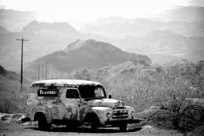 Old car at ghost town nelson, nevada.