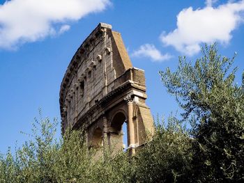 Low angle view of historical building against sky