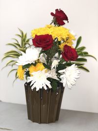 Close-up of flowers on table