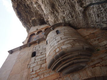 Low angle view of historic building against sky