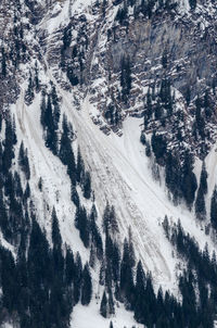 Scenic view of snow covered mountain