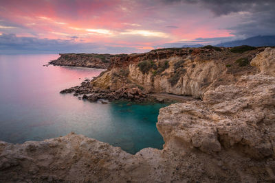 Coastal landscape near kalo nero village in southern crete.