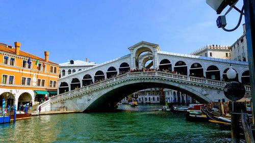 Arch bridge over canal