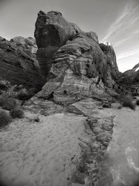 Scenic view of desert against sky