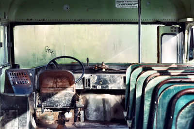 Train in abandoned room