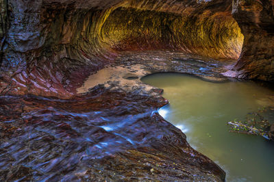 Rock formation in water
