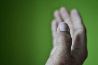Close-up of human hand
