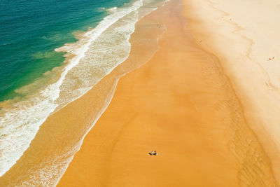 High angle view of beach