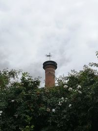 Low angle view of lighthouse against sky