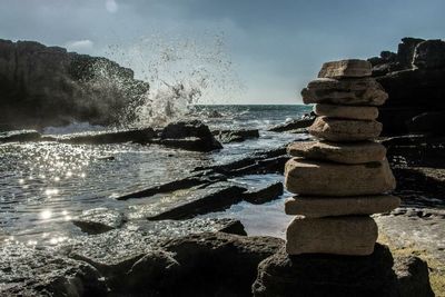 Scenic view of sea against sky