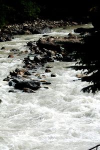 River flowing through rocks