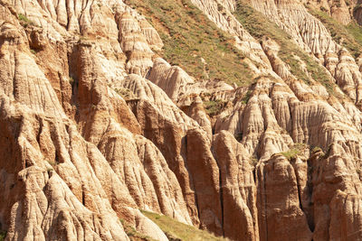 Aerial view of rock formations