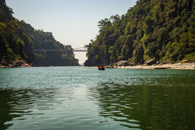 Scenic view of river against sky