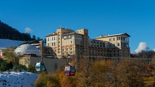 Buildings against blue sky