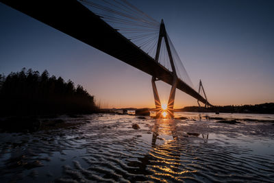 Uddevalla bridge at sunset