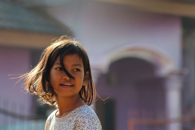 Young woman looking away