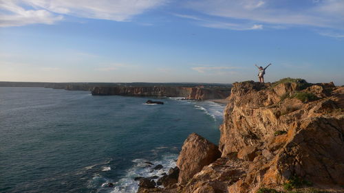 Scenic view of sea against sky