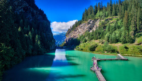 Scenic view of calm lake