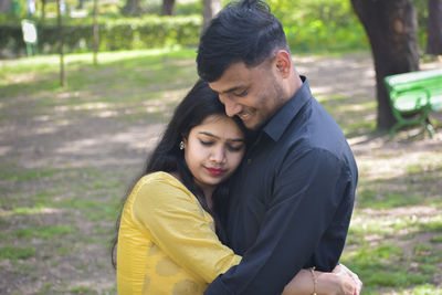 Portrait of a smiling young couple