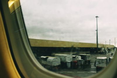 Close-up of window against sky