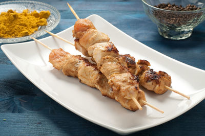 Close-up of food on table