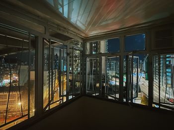 Interior of illuminated building