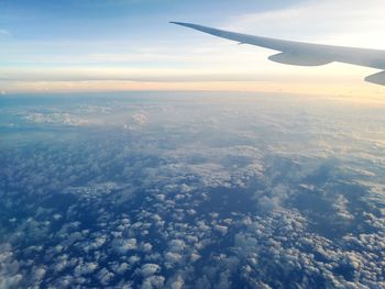 Aerial view of clouds over landscape