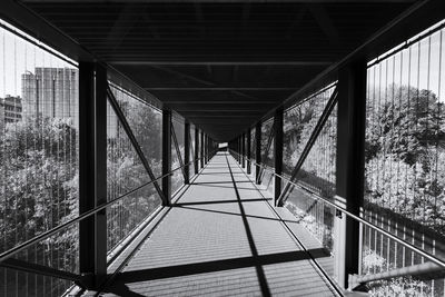 Footbridge over footpath