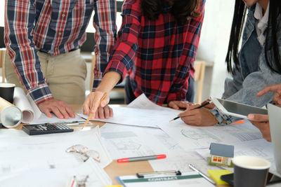 People working on table