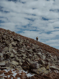 Low angle view of a rock